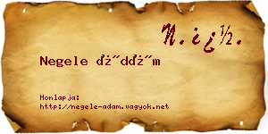 Negele Ádám névjegykártya